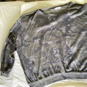 Camo long sleeve sweater